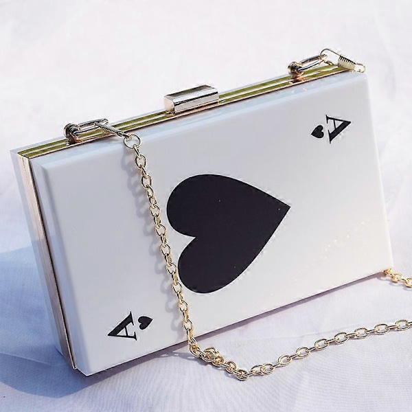 Iltalaukku naisille, pokerin muotoinen clutch-laukku