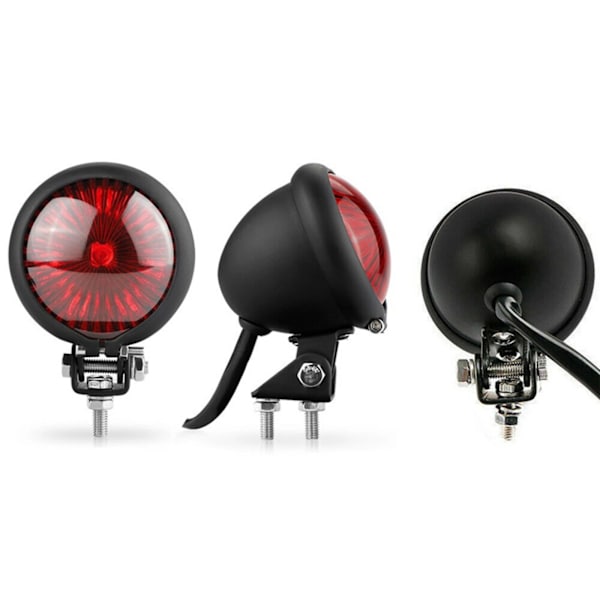 #LED Motorcykel Bakljus Bromsljus Retro Rund Lampa för Custom Cafe Racer Scrambler Bobber Cruiser 883#