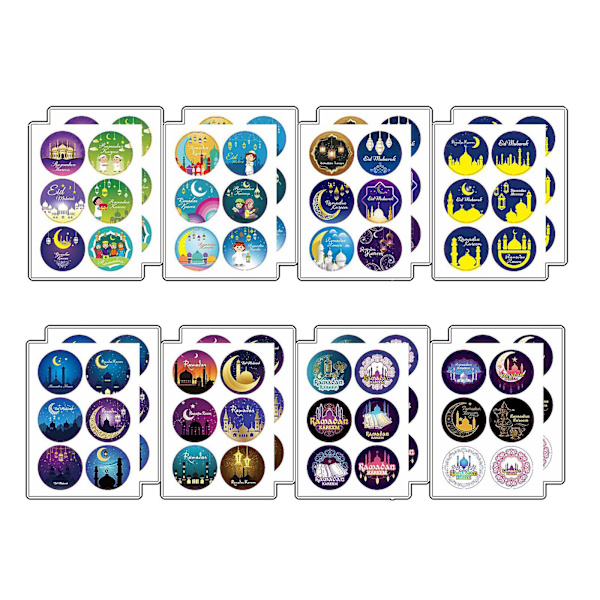Eid Mubarak Kuvertförslutningsetiketter Scrapbooking-etiketter för presentförpackningar