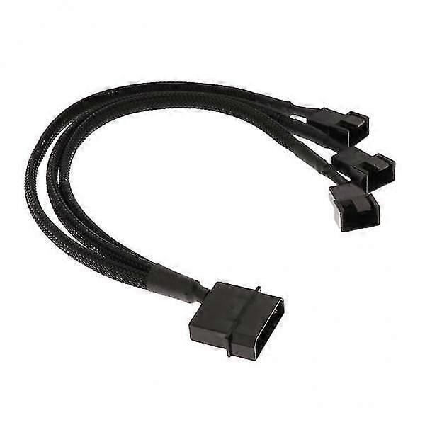 2x3-vägs 3/4-Pin Y-Splitter Adapterkabel För CPU PC-Chassi PWM Fläkt 270mm