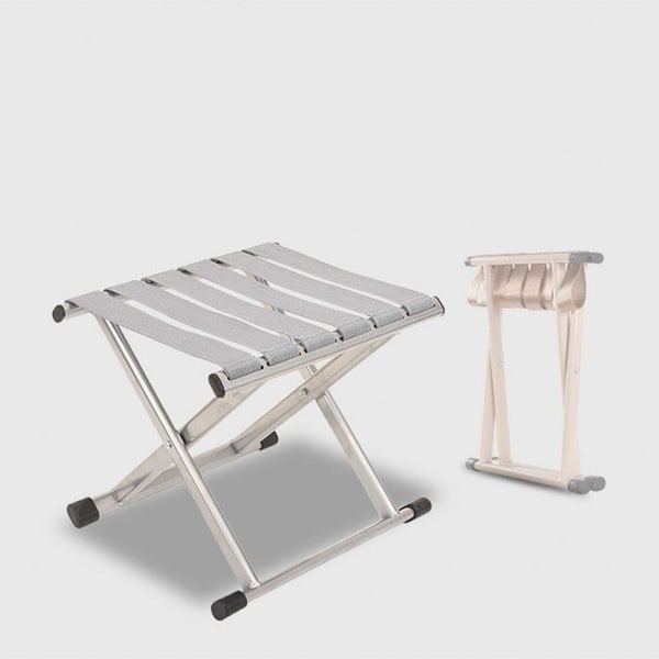 *Fällbar stol Utomhus Bärbar Fällbar Stol Fällbar Pall Tjockning Mazha Enkel Fällbar Fiske Pall Liten Bänk Silver (liten)*