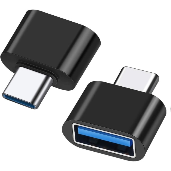 Sovitin (2 kpl) USB C - USB A (OTG) USB Type C -sovitin MacB:lle