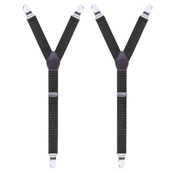 Herrskjortshållare Militär Justerbar Elastisk Strumpeband Anti-Slip Clips, 1 Par
