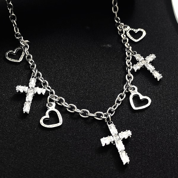 #Heart cross anklet for women#