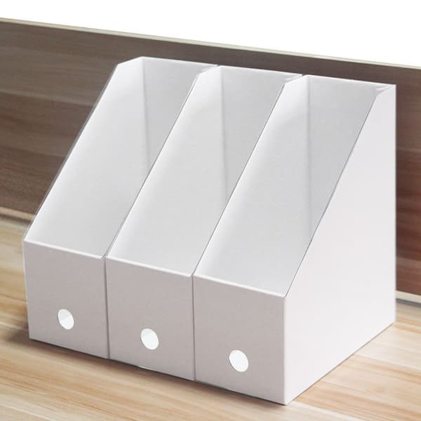 #Pakke med 3 A4 Dokumentmapper Solid Pap Hvid#