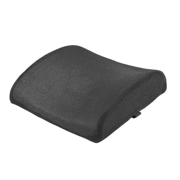 Memory Foam Sæde Stol Lændestøtte Pude til Kontor Hjem Bil Sort