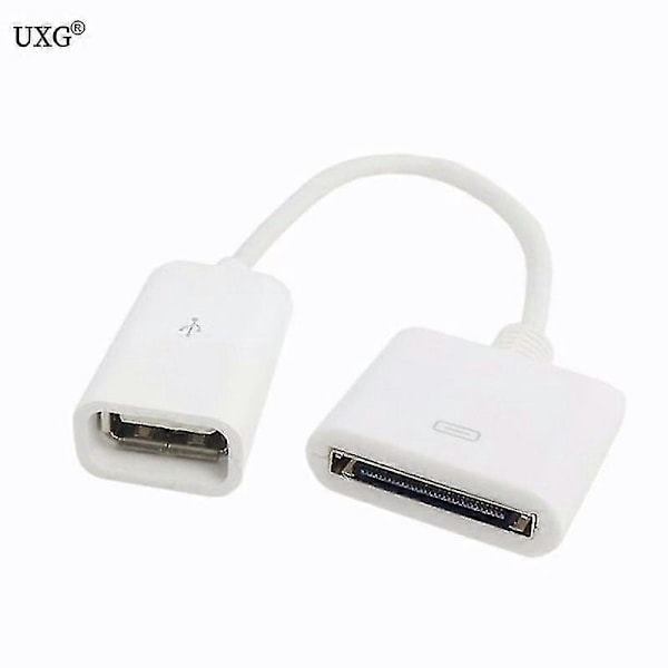 10cm Docking 30-polet Hun til USB 2.0 Hun Dataopladning Kort Kabel Dock 30p Sort &