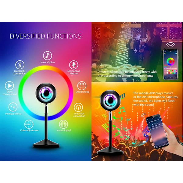 *Sjælden perle Solnedgang lampe Projektion app Smart kontrol Solnedgang Lys*