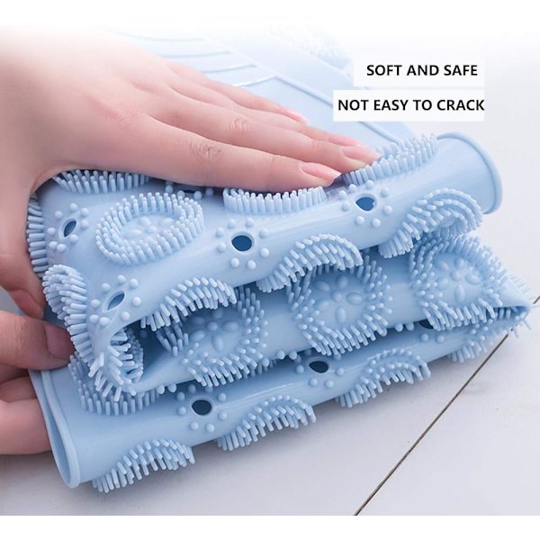 *Liukumaton kylpymatto, pyöreä hometta kestävä PVC-suihkumatto imukupeilla*
