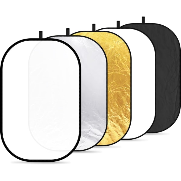 #PCS Portable 5-in-1 Folding Round Light Reflector Discs for Camer#