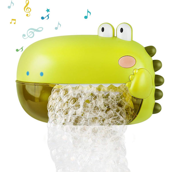 Barnbadbubbelmaskin, badleksak dinosaurie, 12 låtar