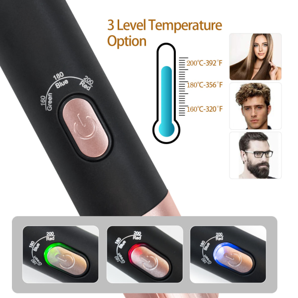 #Hårretningsbørste med variabel temperaturindstilling 160-200°C ionteknologi#