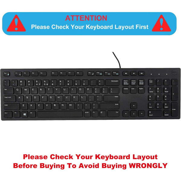 Tastaturdeksel for Dell KM636/KB216/Dell Cover-GB Optiplex 5250 3