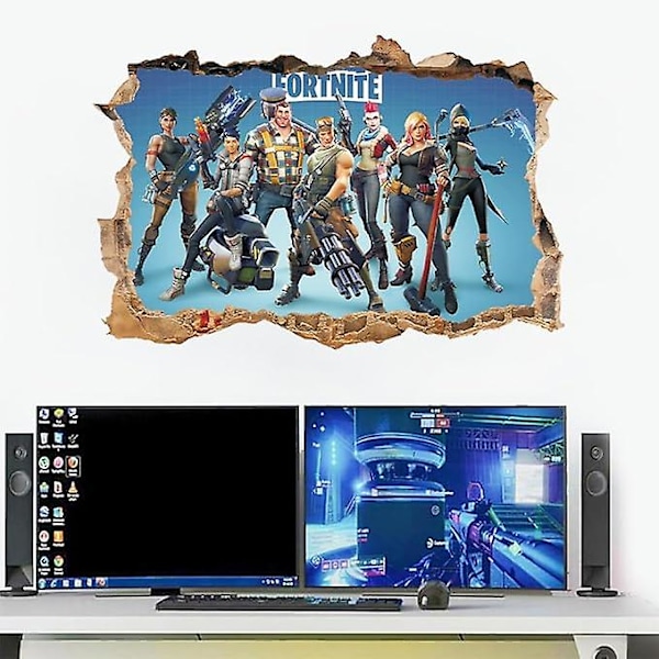3D Väggdekor för Barnrum, Videospels Väggdekor, 3D Effekt Stickers för Barnrum, Vardagsrum