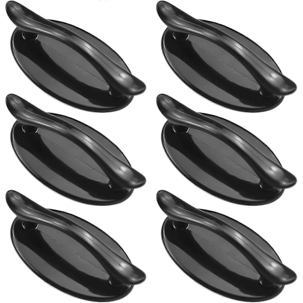 6 st Självhäftande Dörrhandtag Fönsterhandtag Självhäftande Skåpslåda Dörrknoppar Plast Snäpphandtag för Skjutbara Fönster Skåp Låda Garderob