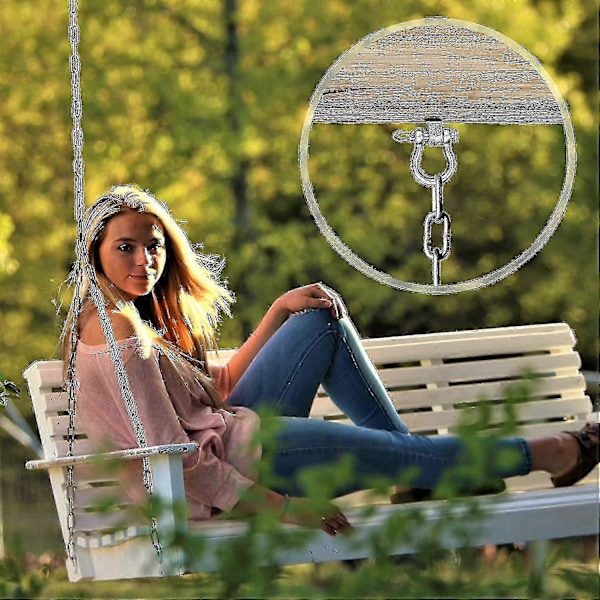 Takkrok i rostfritt stål, tung belastning, 220 kg, för hängande hammock