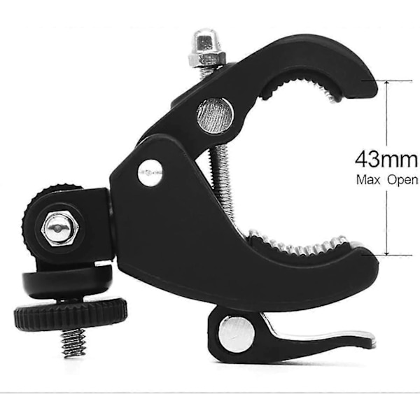 Kameraklämma 2 Stycken Multifunktionell Dubbelkula Adapter Med Bottenklämma Och Standard 1/4\" Skruv För Kamera, Blixt