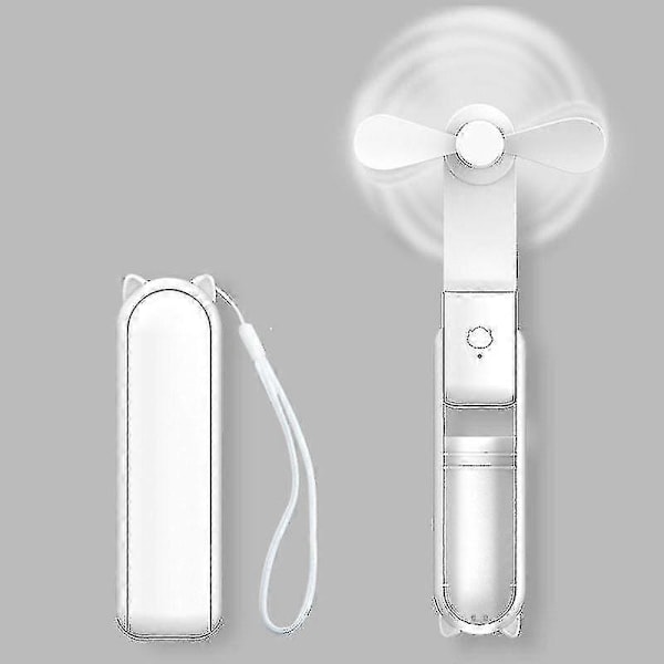 Usb Fläkt Mini Fläkt Batteridriven Handfläkt, Vit Skrivbordsfläkt