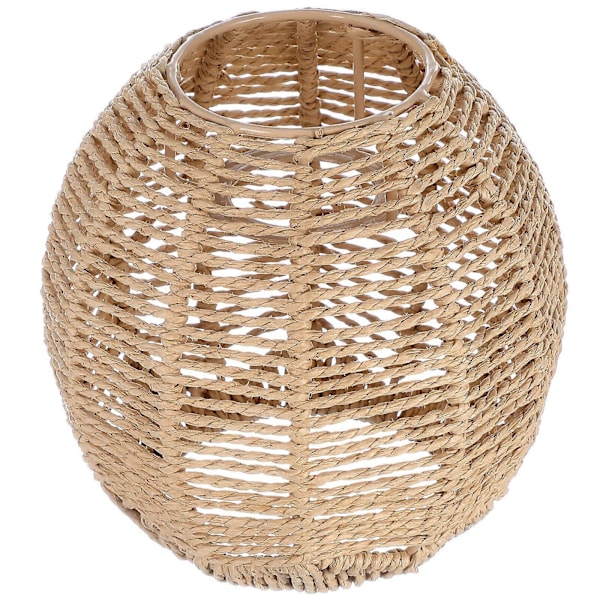 Hjemmebelysning Rattan Lampeskærm Håndlavet Vævet Lysekrone Retro Lampeskærm