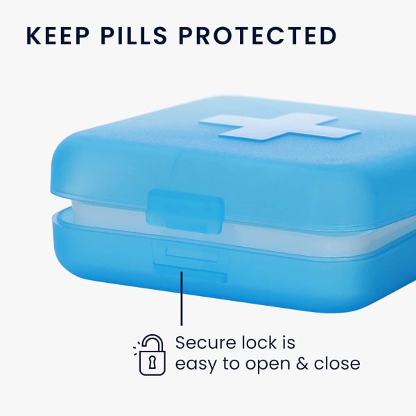 /#/2x Pill box 4 compartments - 2x Mini compartmentalized pill box/#/