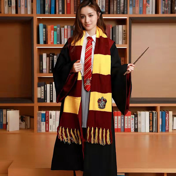 /#/Harry Potter tørklæde med kvaster cosplay kjole - Grandolfin/#/