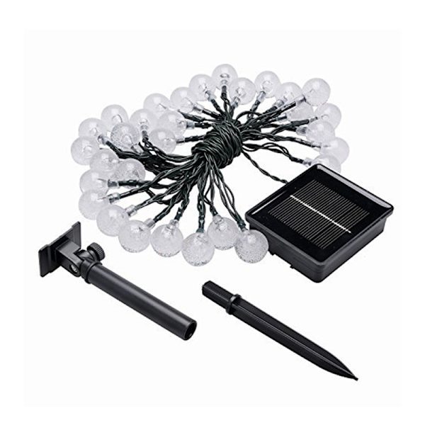 *Transparent Udendørs LED Solar Boblebold String Lys Rund Perle*