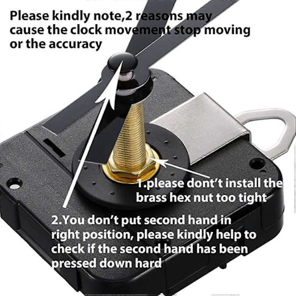 28mm Lång Axelkristall Klockrörelse Mekanism Klockreparationssats Klockmekanism Ersättning DIY Mo-cet