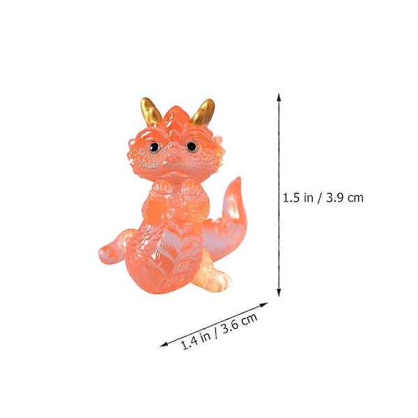 4 st Drakfigurer Trädgårdslandskap Drakprydnader Mini Drak Trädgårdsinredning