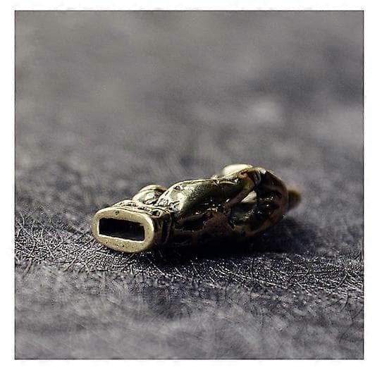 Messing Midtfinger Opp Figur Mini Ornament Liten Skulptur Des