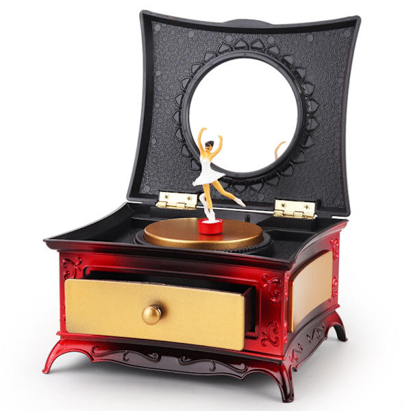Retro Ballet Musikboks Smykkeskrin Kreative Ornamenter Mus
