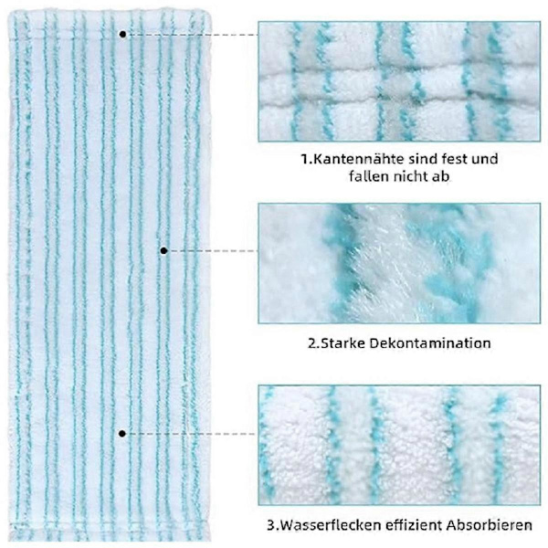 10 stk. egnet til dampmoppe Clean Twist M reservedele tilbehør klud