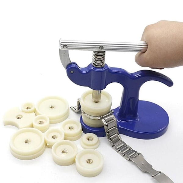 #13-delad uppsättning tryckverktyg klockpress baksida urmakare reparation#