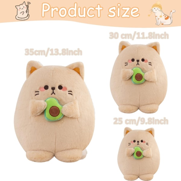 Kawaii Katt Plysj Leke (Brun, 25cm), Karneval Bursdagsgave for Venner