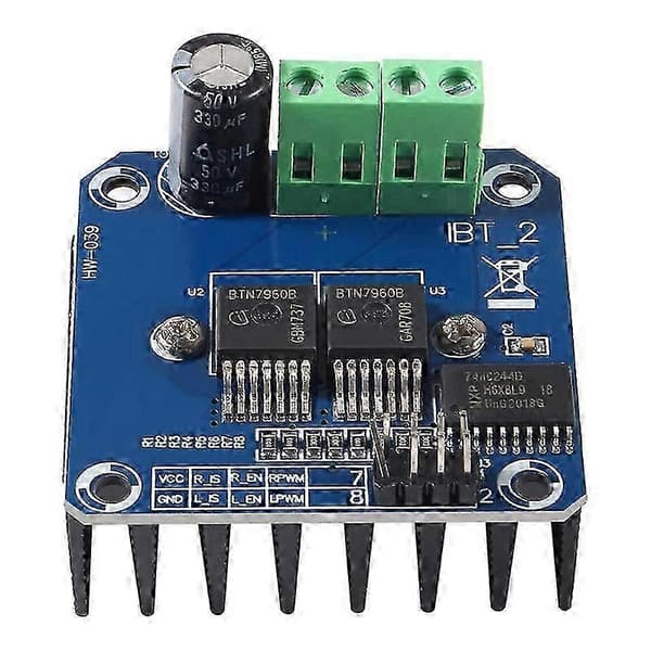 2 st BTS7960 43A Högeffekts Motordrivmodul Smart Bildrivmodul för Strömgräns