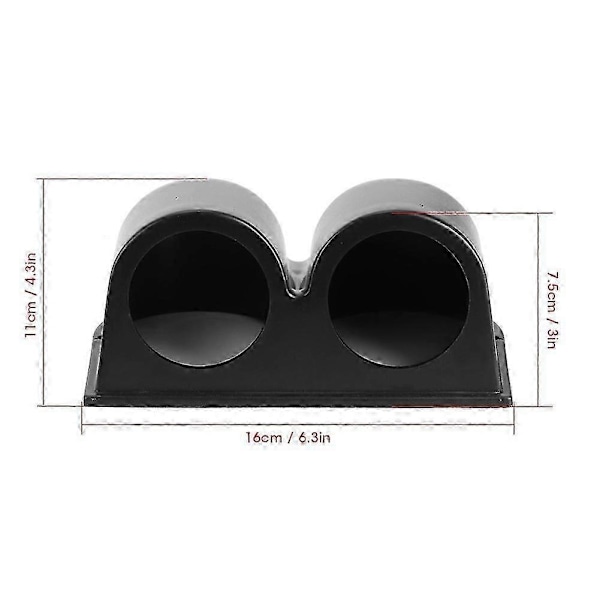 52mm/2 tuuman 2-reikäinen mittariteline auton kojelautaan, yleismallinen autotarvike