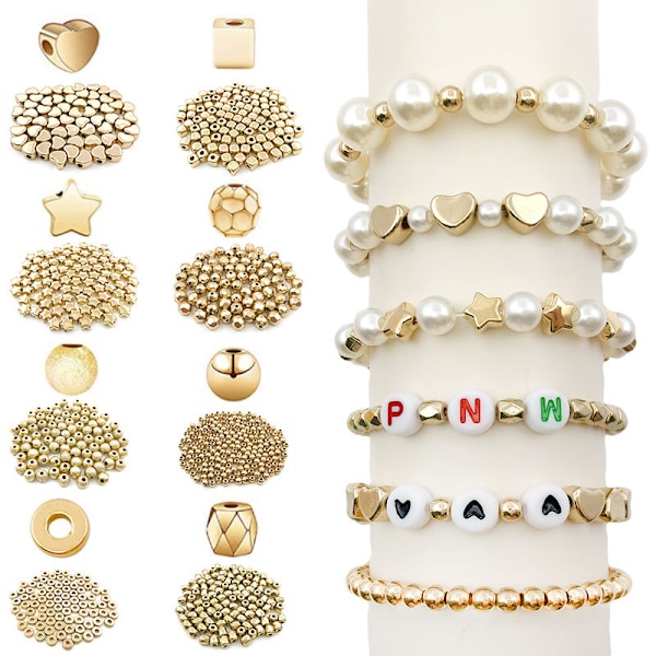 #800 st Pärltillverkningssats Runda Distanspärlor Set#