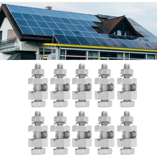 (10-pack) Åskskyddskabelklämmor, fotovoltaiska muttrar fo