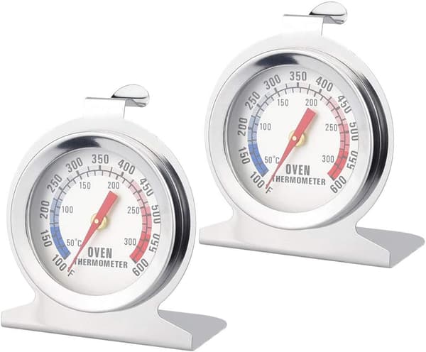 *2 stk. rustfritt stål ovnstermometer bimetall analogt termometer*