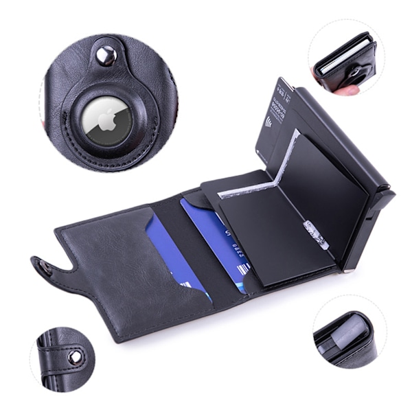 #Pung Airtag Tegnebog Slank Tegnebog Møntrum RFID Beskyttelse Mini Smart#