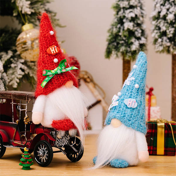 God Jul Tomte Docka Ornament Långt Skägg Stor Näsa Ansiktslös Gammal Man Docka Festlig Heminredning Julklapp KaesiGreen