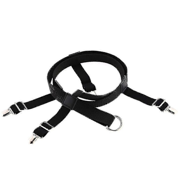 Elastisk nylon taljebælte til mænd og kvinder med strømpeholderclips, bukser, jeans holderstropper, justerbar klemme