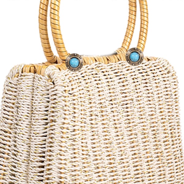 10 stk. Delikate DIY Lærknappnagler Retro Koffertspenne Nyhet Håndverk Concho-knapper