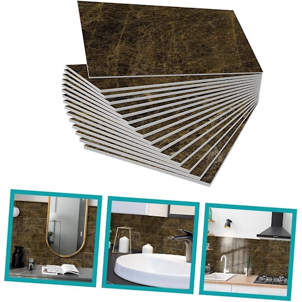 16 Stycken Skum Väggdekaler Självhäftande Kakel Backsplash Dekal Kök Kakel Backsplash Dekal Dekor Förtjocka Hayon 3d