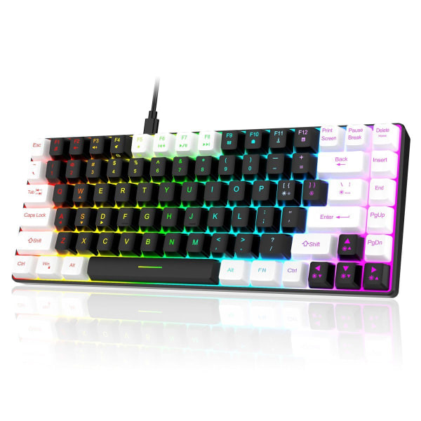 #RGB Mini Bärbar 80% Mekaniskt Tangentbord PC-Tangentbord (Ingen Drivrutin #
