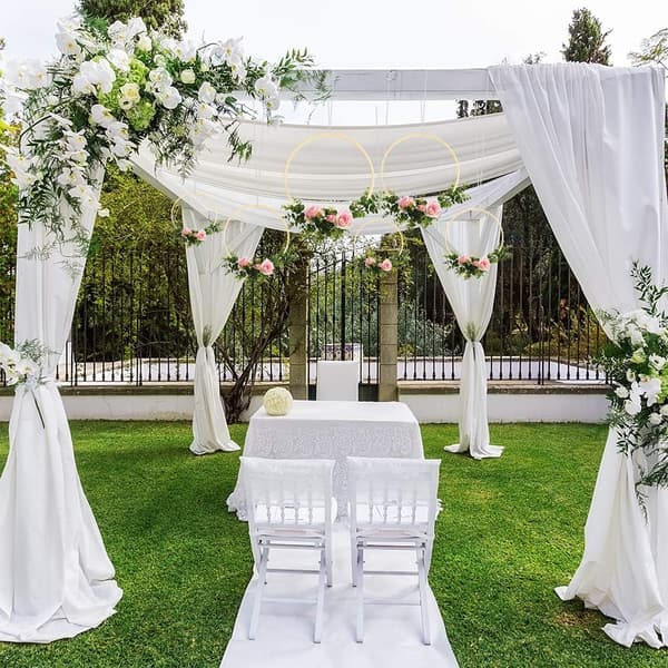 *12 stk 6 størrelser blomster bambus krans ringer makramé bambus bøyle*