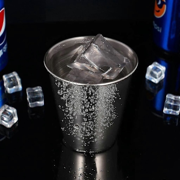 8 stk. Shotglas med kopholder, Schnapps-kopper i rustfrit stål, 30 ml