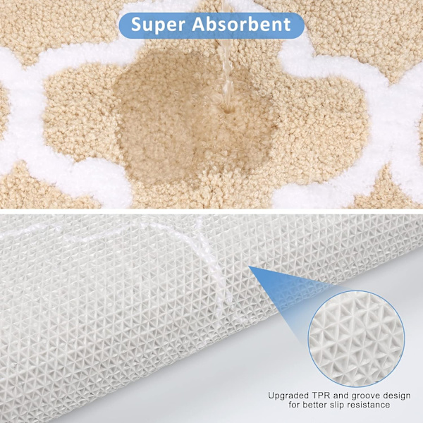 *Badmattor, halkfria badmattor, extra långa fluffiga mikrofiberquilt*