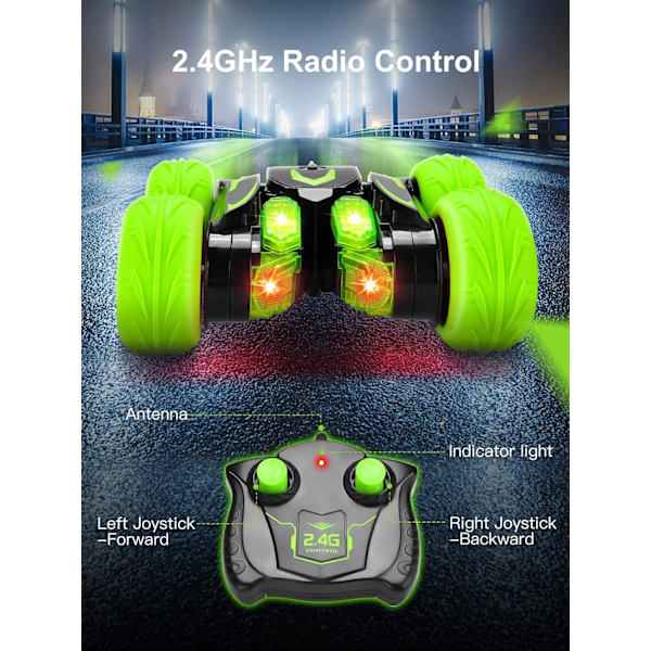 Radiostyrd Bil, 360° Rotation Lastbil Stuntbil, 4WD Off-Road R