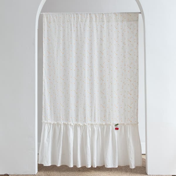 #Beige gardin, dørgardin#