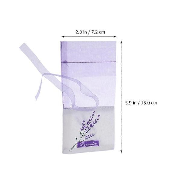 12 stk. Blomsterprint Lavendelposer Tomme Duftposer Poser til Afslappende Søvn (Ny Lys Lilla)